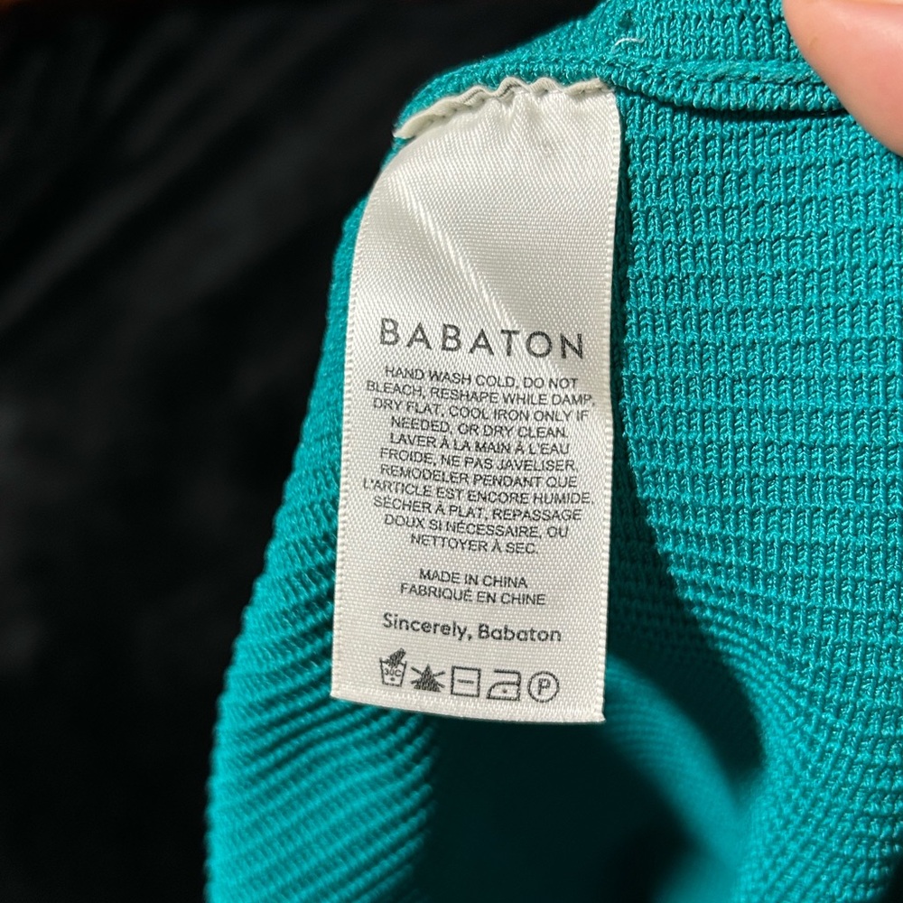 Teal Babaton Ribbed Spaghetti Strap Top: size medium - Picture 5 of 5
